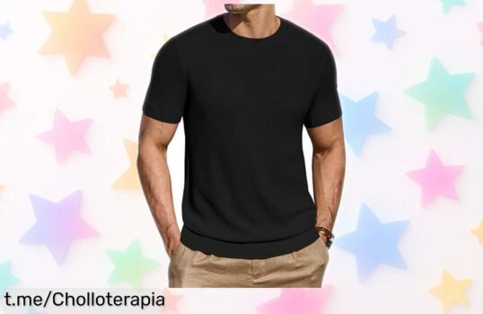Camiseta de hombre COOFANDY con estilo clásico y tejido elástico a precio increíble, ¡no te la pierdas, este chollazo se va volando!