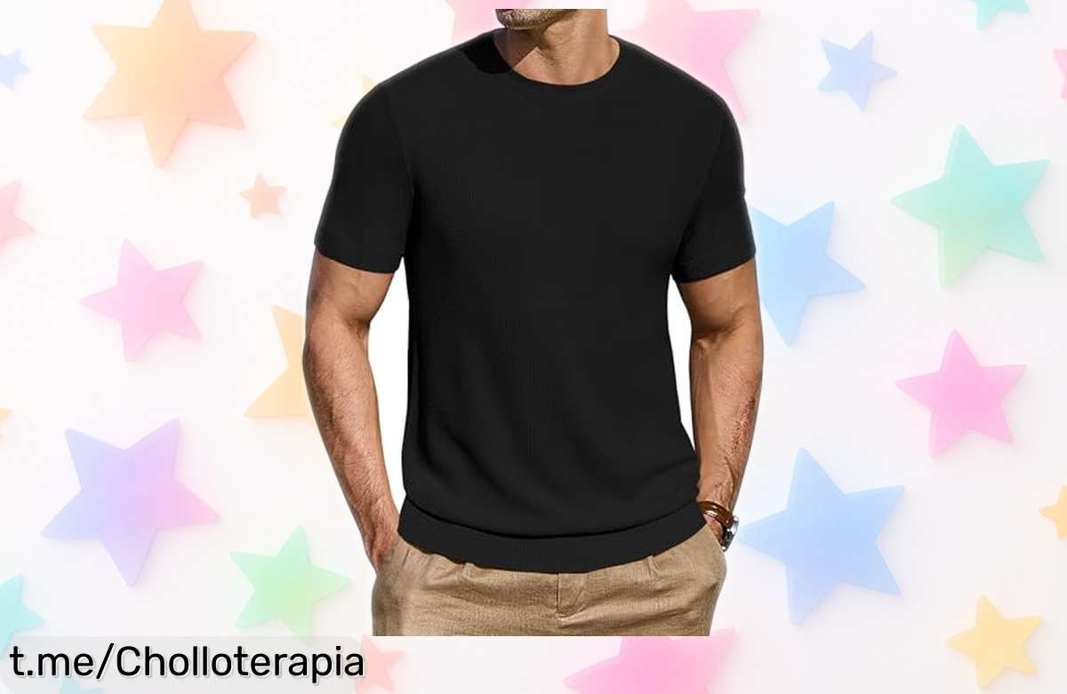 Camiseta de hombre COOFANDY con estilo clásico y tejido elástico a precio increíble, ¡no te la pierdas, este chollazo se va volando!