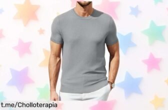 Camiseta de manga corta COOFANDY que no se arruga ni te pega el sudor, ¡aprovéchate de este chollo y luce genial en cualquier plan ya mismo!