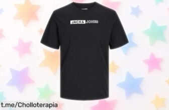 Camiseta de manga corta Jack & Jones que se seca rápido a precio loco, ¡no dejes pasar este super chollo y viste tu día con estilo y frescura!