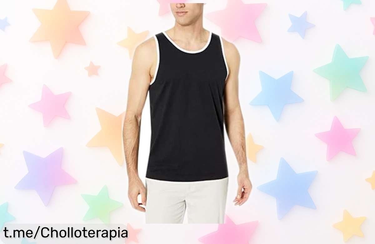 Camiseta de tirantes Amazon Essentials a un precio loco, sin etiquetas molestas y con corte perfecto para lucir todos los días. No te la pierdas, ¡es hora de ponértela!