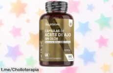 Cápsulas de aceite de ajo puro desodorizado, ¡el chollo que necesitas! 180 unidades veganas para sentirte bien cada día sin olor a ajo. No te lo puedes perder, ¡aprovéchalo ya!
