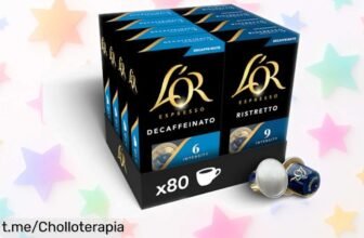 Cápsulas de café L’OR Espresso descafeinado y ristretto en pack de 80 a un precio loco, un chollo para disfrutar sin límites cada mañana. ¡No te lo pierdas!