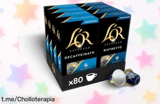 Cápsulas de café L’OR Espresso descafeinado y ristretto en pack de 80 a un precio loco, un chollo para disfrutar sin límites cada mañana. ¡No te lo pierdas!