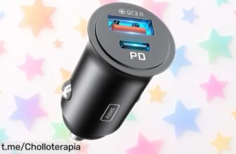 Cargador para mechero del coche INIU 60W, carga rapidísima y diseño resistente a un precio loco que no puedes dejar escapar en tus viajes. ¡Hazte con él ya!