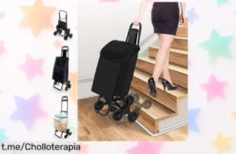 Carro de la compra plegable VOUNOT® con bolsa impermeable y 6 ruedas, el ofertón que te hará disfrutar tus compras sin esfuerzo ¡No dejes pasar esta locura!