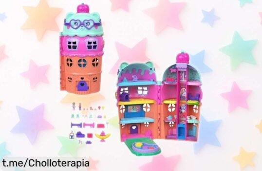 Casa de helado grande de Polly Pocket con más de 25 accesorios y dos micromuñecas: un ofertón que hará sonreír a los peques mientras juegan sin parar, ¡no te lo pierdas!