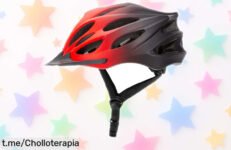 Casco de bici ajustable con visera extraíble y ventilaciones, ¡te sentirás seguro en cada pedalada a precio loco! No te quedes sin el tuyo y disfruta del camino.