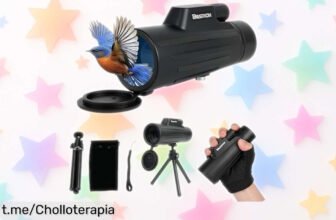 Catalejo monocular BOSTRON 10x42 super ligero y compatible con móvil, ocasión única para disfrutar de vistas nítidas hasta en poca luz, ¡no te lo pierdas!