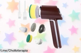 Cepillo eléctrico inalámbrico Vexnaro con 5 cabezales a un precio loco, ¡perfecto para limpiar tu casa y coche sin esfuerzo! No dejes pasar esta oportunidad única.