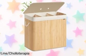 Cesto de ropa sucia SONGMICS con 3 compartimentos a un precio loco, organiza tu colada fácil y rápido ¡Hazte hoy mismo con este super chollo antes de que volar!
