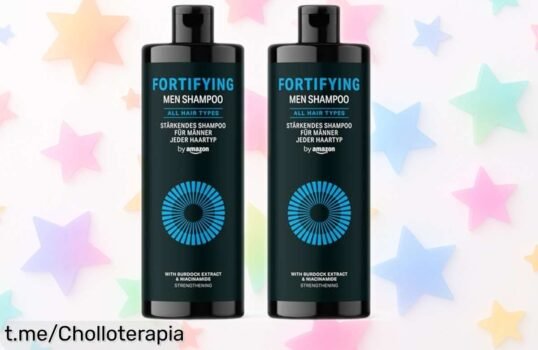 Champú Fortifying Men de Amazon en pack doble: oferta increíble para fortalecer tu pelo y lucir una melena espectacular. ¡No dejes pasar este chollo que solo dura un tiempo!