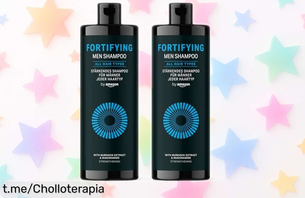 Champú Fortifying Men de Amazon en pack doble: oferta increíble para fortalecer tu pelo y lucir una melena espectacular. ¡No dejes pasar este chollo que solo dura un tiempo!