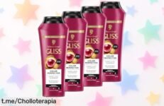 Champú Gliss Colour Perfector para pelo teñido: color vibrante y brillo espectacular a precio de escándalo, no dejes pasar esta oferta que hará brillar tu melena.