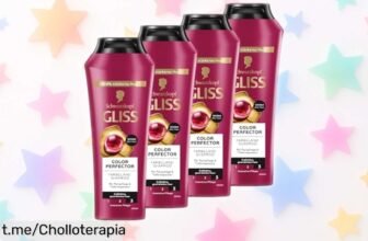 Champú Gliss Colour Perfector para pelo teñido: color vibrante y brillo espectacular a precio de escándalo, no dejes pasar esta oferta que hará brillar tu melena.