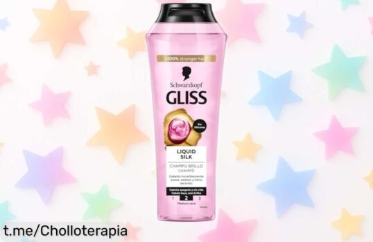 Champú Gliss Liquid Silk de 250 ml a un precio espectacular: ¡brillo y fuerza para tu pelo con un aroma afrutado que enamora! ¡No dejes escapar esta oportunidad!