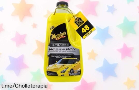 Champú para coche con cera Meguiar's que limpia sin quitar el brillo ¡Oferta increíble para darle a tu auto un acabado de lujo en solo un paso! No dejes pasar esta oportunidad.