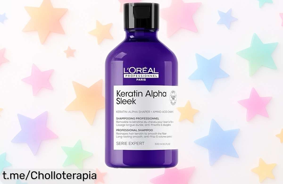 Champú sin sulfatos L’Oréal Professionnel Keratin Alpha Sleek: ¡ofertón que hará brillar tu pelo y controlar el encrespamiento, no dejes escapar este precio loco!