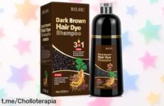 Champú tinte 3 en 1 Black Hair Dye: ¡cubre canas rápido mientras cuida tu pelo! Super chollo que no podrás dejar escapar, dale a tu cabello el brillo y color que se merece.