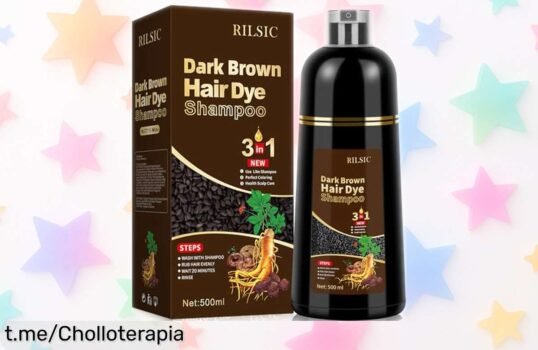 Champú tinte 3 en 1 Black Hair Dye: ¡cubre canas rápido mientras cuida tu pelo! Super chollo que no podrás dejar escapar, dale a tu cabello el brillo y color que se merece.