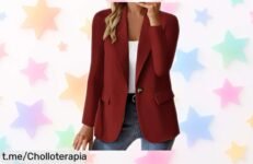 Chaqueta oversize para mujer que iluminará tu día a día, ¡nuevo precio loco y diseño fantástico! No dejes pasar este ofertón irresistible, es tu momento brillar con estilo.