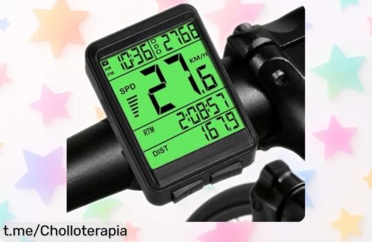 Ciclocomputador inalámbrico para bici con pantalla brillante y arranque automático, ¡rebajado a un precio increíble! No dejes que la lluvia frene tu pasión.