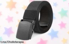 Cinturón de nylon ajustable LXMY para hombre, el aliado perfecto en tus viajes: súper chollo que no podrás dejar pasar y saca sonrisas al evitar los controles de seguridad.