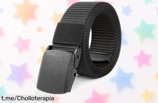 Cinturón de nylon ajustable LXMY para hombre, el aliado perfecto en tus viajes: súper chollo que no podrás dejar pasar y saca sonrisas al evitar los controles de seguridad.