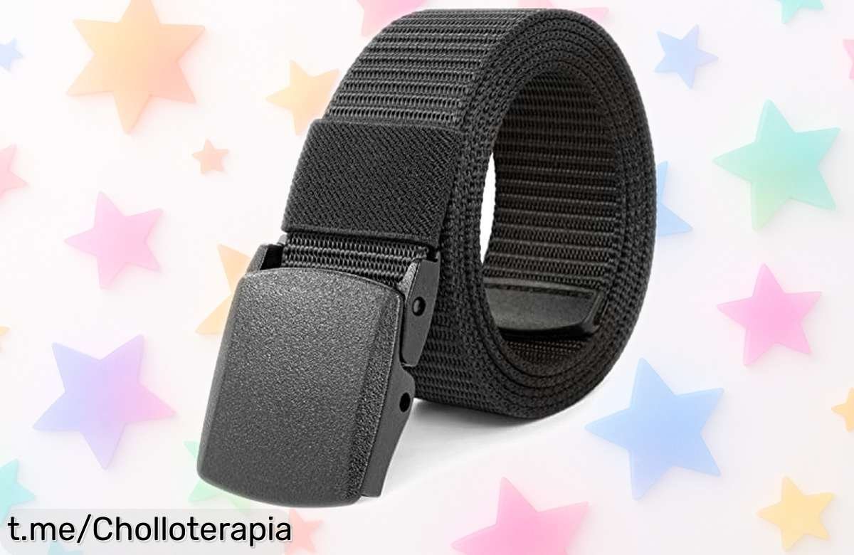 Cinturón de nylon ajustable LXMY para hombre, el aliado perfecto en tus viajes: súper chollo que no podrás dejar pasar y saca sonrisas al evitar los controles de seguridad.