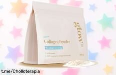Colágeno marino en polvo Glow25® de 300g con péptidos que se absorben al instante, ahora a un precio de escándalo que no puedes dejar pasar. ¡Consíguelo ya y dale brillo a tu piel!