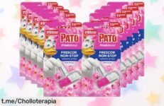 Colgador para WC Pato Fresh Boost Pack de 10 unidades, limpieza y aroma floral hasta 40 días a un precio que está regalado ¡No te lo pierdas!