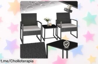 Conjunto de jardín TecTake para 2 personas: elegancia y resistencia a precio loco, ¡no te quedes sin disfrutar tu espacio al aire libre!