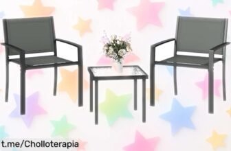 Conjunto de mesa y sillas Outsunny para terraza: un chollazo perfecto que hará tu rincón exterior ideal, ¡no te lo pierdas y transforma tus momentos al aire libre!