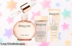 Consigue el pack Kérastase con champú, acondicionador y gotas para brillar ¡a un precio que parece una locura! No dejes escapar esta oportunidad de lucir radiante.