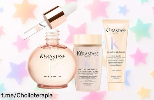 Consigue el pack Kérastase con champú, acondicionador y gotas para brillar ¡a un precio que parece una locura! No dejes escapar esta oportunidad de lucir radiante.
