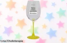 Copa de vino Mr. Wonderful con diseño original para que disfrutes a gusto y sin drama, aprovecha este chollo espectacular que no se repetirá ¡Hazla tuya ya!