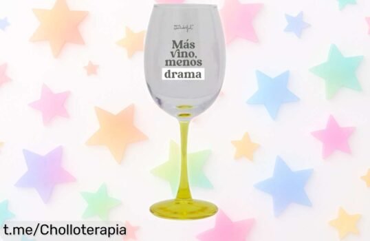 Copa de vino Mr. Wonderful con diseño original para que disfrutes a gusto y sin drama, aprovecha este chollo espectacular que no se repetirá ¡Hazla tuya ya!
