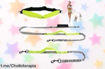 Correa para perro con doble asa y bolsillo reflectante, control total al mejor precio: ¡sal a correr sin líos ni enredos! Aprovecha este chollazo antes de que se acabe.