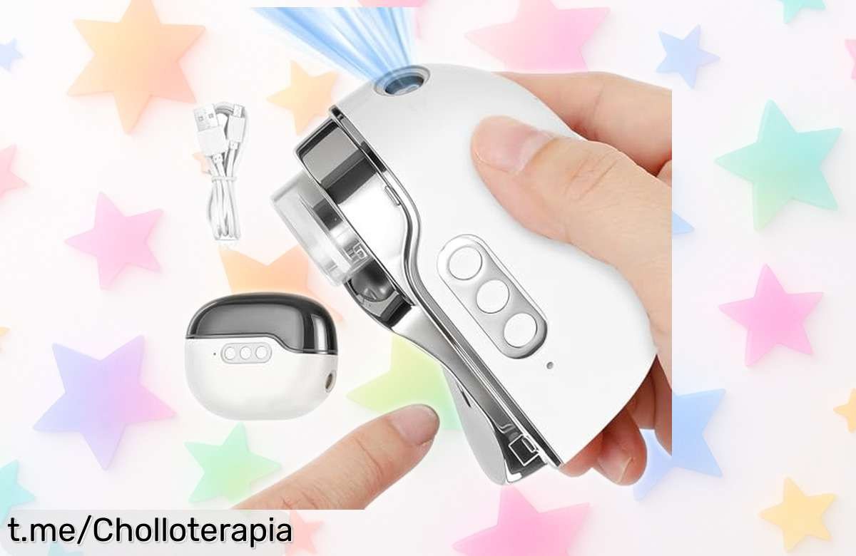 Cortaúñas eléctrico 3 en 1 con luz y carga USB a un precio que parece de risa: corta, lima y pule sin ruido. ¡Hazte con el chollo antes de que se acabe!