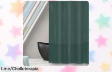 Cortina de ducha MSV Romana, un diseño moderno que oculta manchas y transforma tu baño, ¡no te pierdas este super chollo para redecorar sin vaciar la cartera!