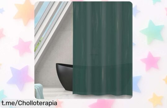 Cortina de ducha MSV Romana, un diseño moderno que oculta manchas y transforma tu baño, ¡no te pierdas este super chollo para redecorar sin vaciar la cartera!