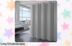 Cortina de ducha impermeable KAIMEIYU que seca en un instante, decora tu baño y transforma el ambiente: ¡aprovecha este ofertón antes de quedarte sin ella!