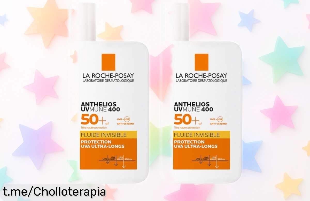 Crema solar fluida invisible La Roche-Posay Anthelios UVMune 400 SPF 50+ a un precio de escándalo, olvídate del olor y las marcas ¡aprovéchala ya y disfruta al sol!