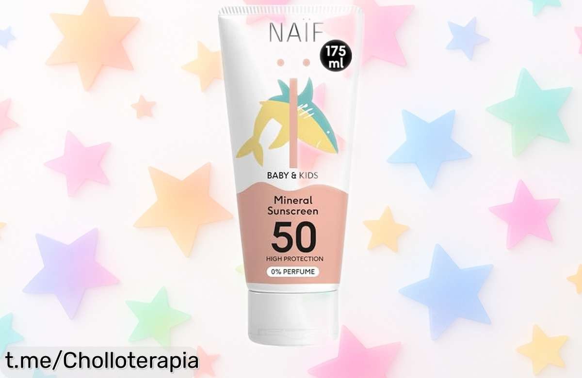 Crema solar mineral Naïf SPF 50 para bebés y niños, ¡protección alta a un precio de locura! Cuidado especial para pieles sensibles que no puedes dejar escapar.