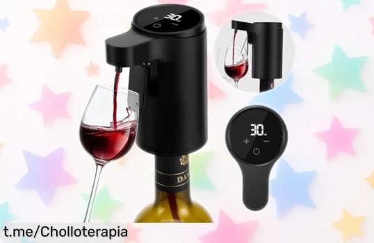 Decantador eléctrico PAHTTO para vino: ¡sirve y airea en un toque! Llévatelo ahora a un precio de ganga que no te podrás creer y disfruta momentos especiales con cada sorbo.