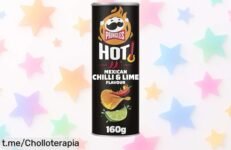Deliciosas Pringles Hot Chili Lime a un precio regalado: Siente el crujido y el sabor picante que te hará compartirlo o disfrutarlo solo. ¡No dejes escapar esta tentadora oferta!