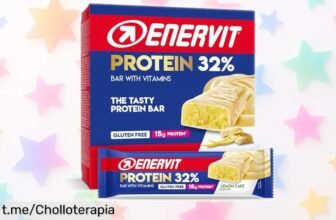 Deliciosas barritas proteicas Enervit de tarta de limón con chocolate blanco. ¡Recarga tu energía ya y cuida tu cuerpo al mejor precio, no te lo puedes perder!