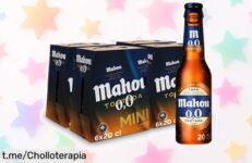 Delicioso pack de 24 botellas de Mahou 0,0 Tostada a un precio irreal: refresca tus momentos con sabor sorpresa y comparte buenas vibras. ¡No te quedes sin el tuyo!