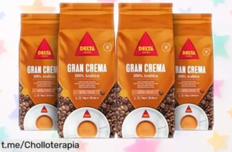 Delicioso pack de 4 kilos de café en grano Delta Cafés Gran Crema, con el aroma y sabor que amas, ¡ahora a un precio increíblemente bajo que no querrás dejar pasar!