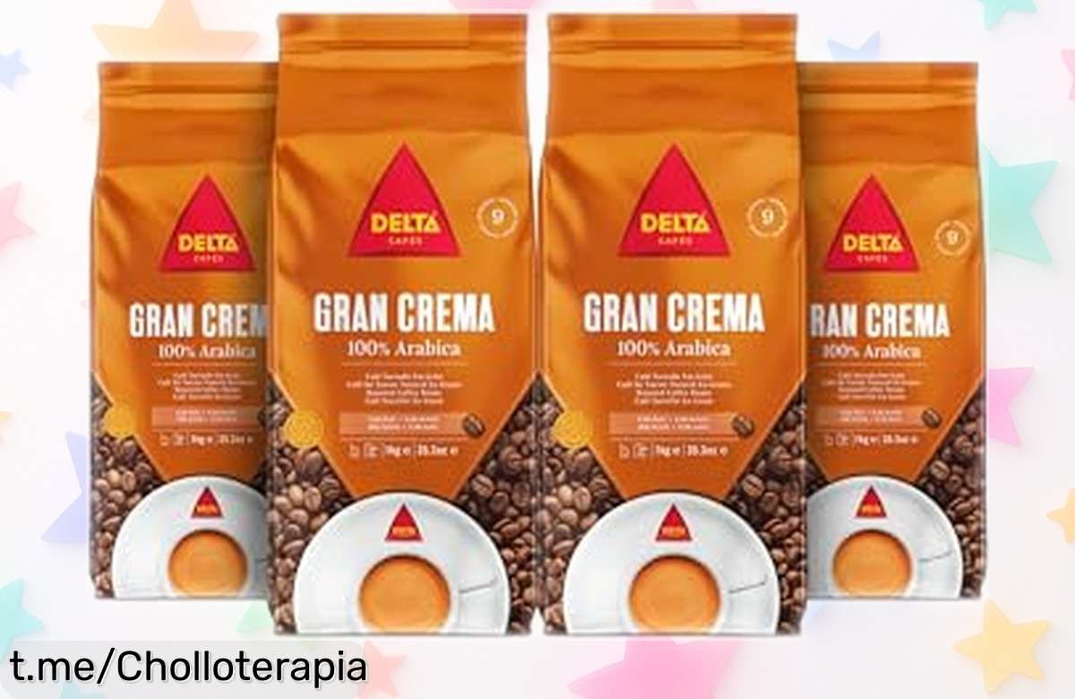 Delicioso pack de 4 kilos de café en grano Delta Cafés Gran Crema, con el aroma y sabor que amas, ¡ahora a un precio increíblemente bajo que no querrás dejar pasar!